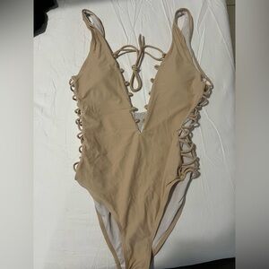 Sexy beige one piece